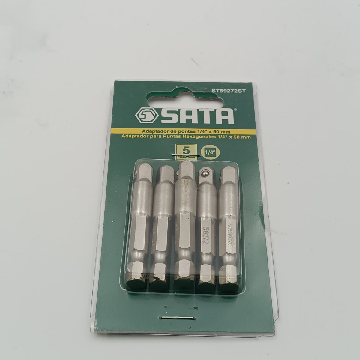 5 PIEZAS ADAPTADOR PUNTA HEXAGONAL 1/4  (50 MM.)2