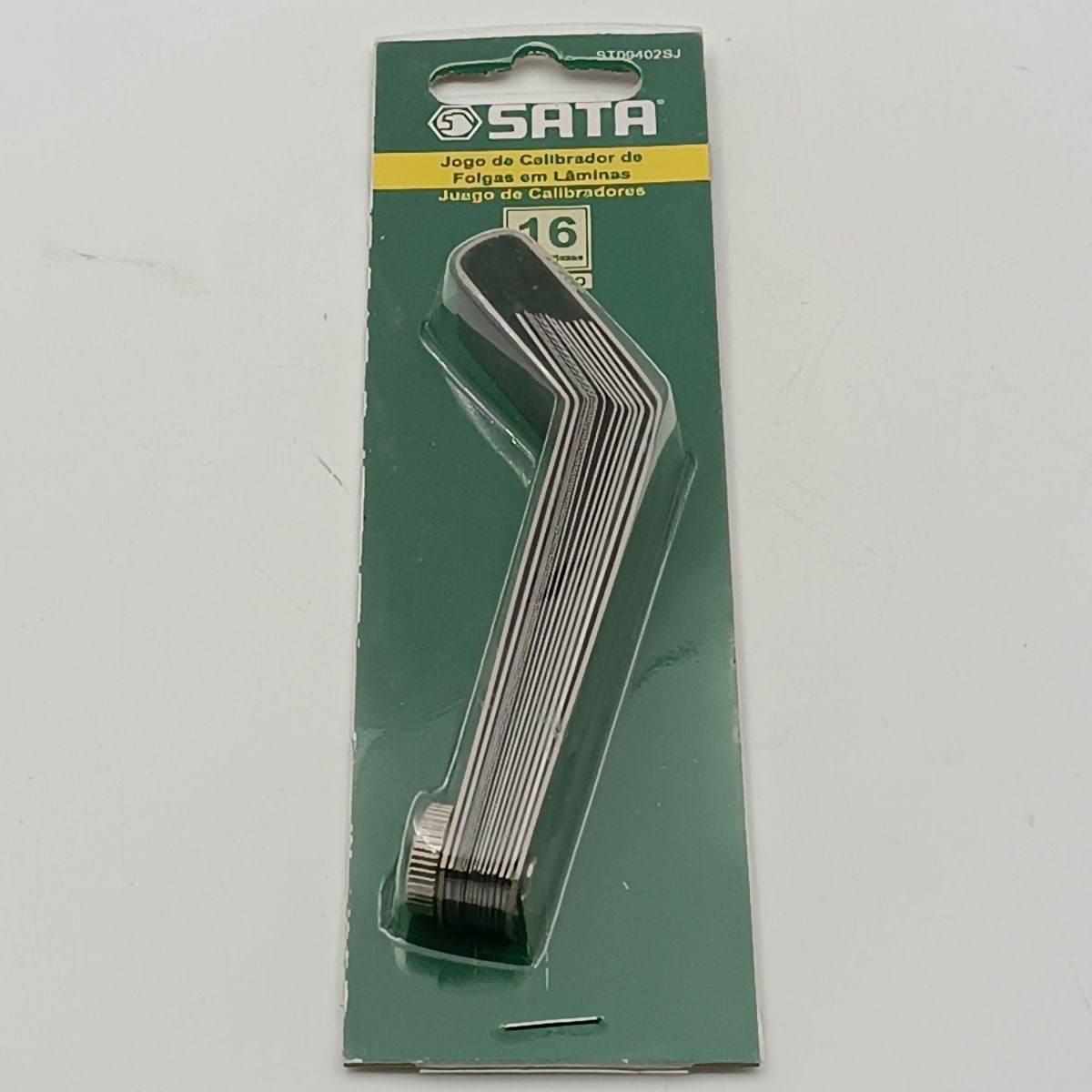 JUEGO DE CALIBRADORES 16PZ (0.05mm, 0.10mm, 0,15mm, 0.20mm, 0.25mm, 0.30mm, 0.35mm, 0.40mm,0.50mm, SAT-094022