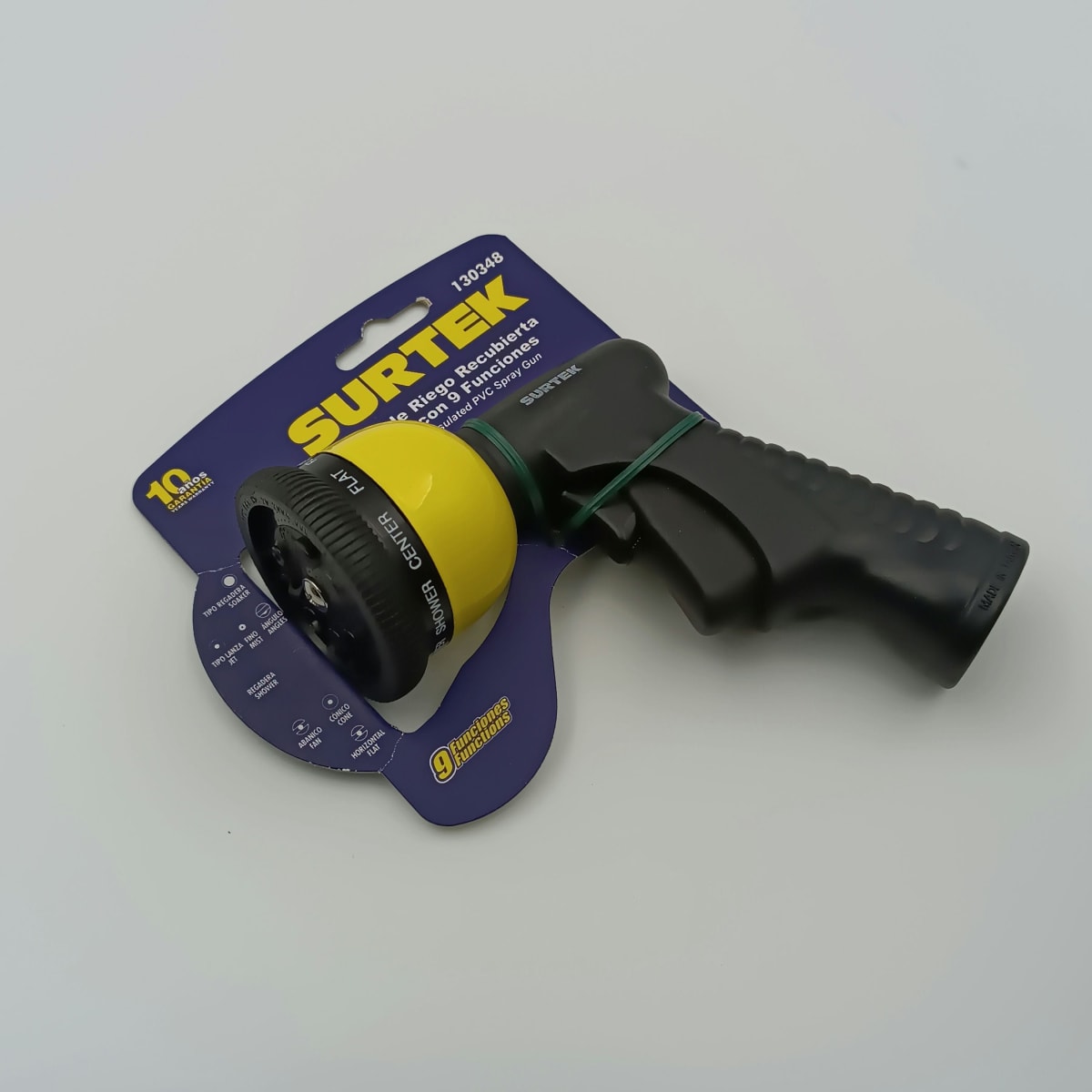 PISTOLA PARA RIEGO 9 FUNCIONES METALICA. -130348-SURTEK-193.2