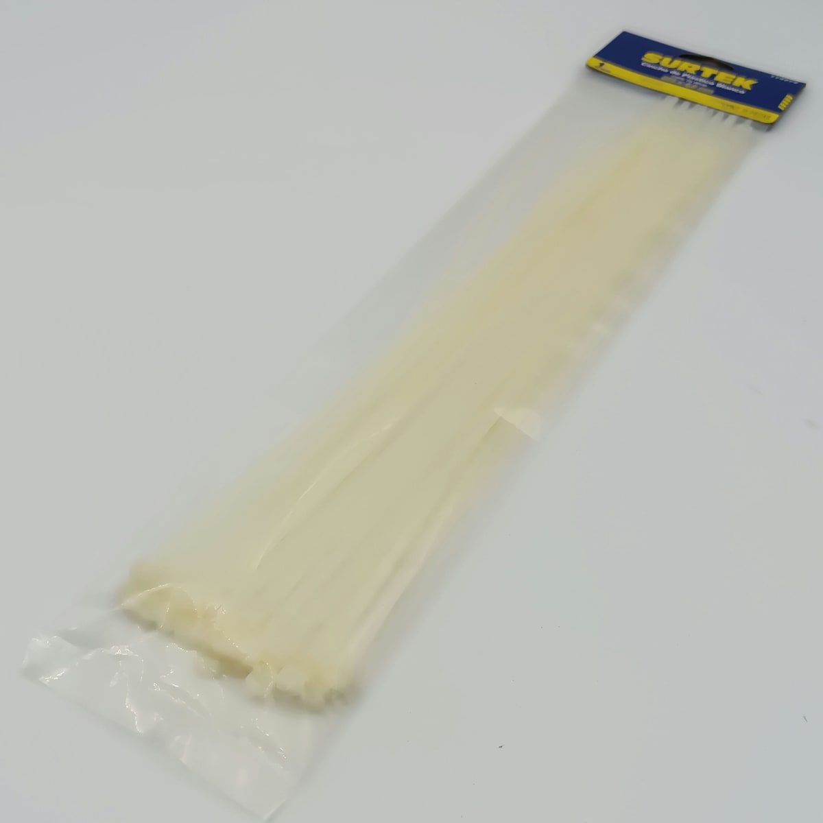 BOLSA (25 UN) AMARRA PLASTICA BLANCO 368 X 4.6 MM 114214. SURTEK 266. 0