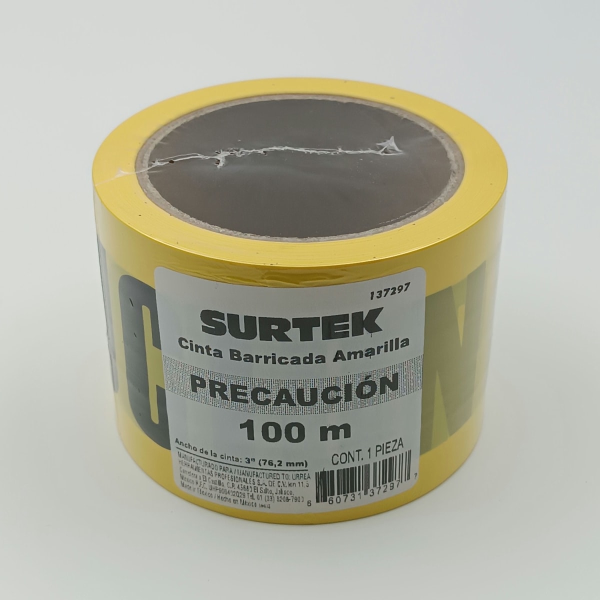 CINTA BARRICADA PRECAUCION 100 MT. -137297-SURTEK-221.2
