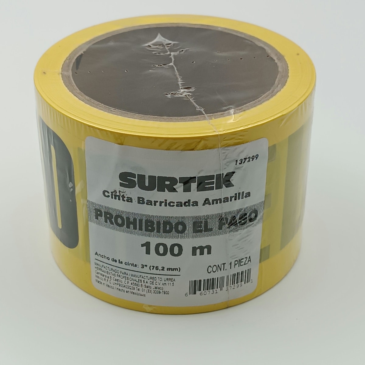 CINTA BARRICADA PROHIBIDO EL PASO 100 MT. -137299-SURTEK-221.2