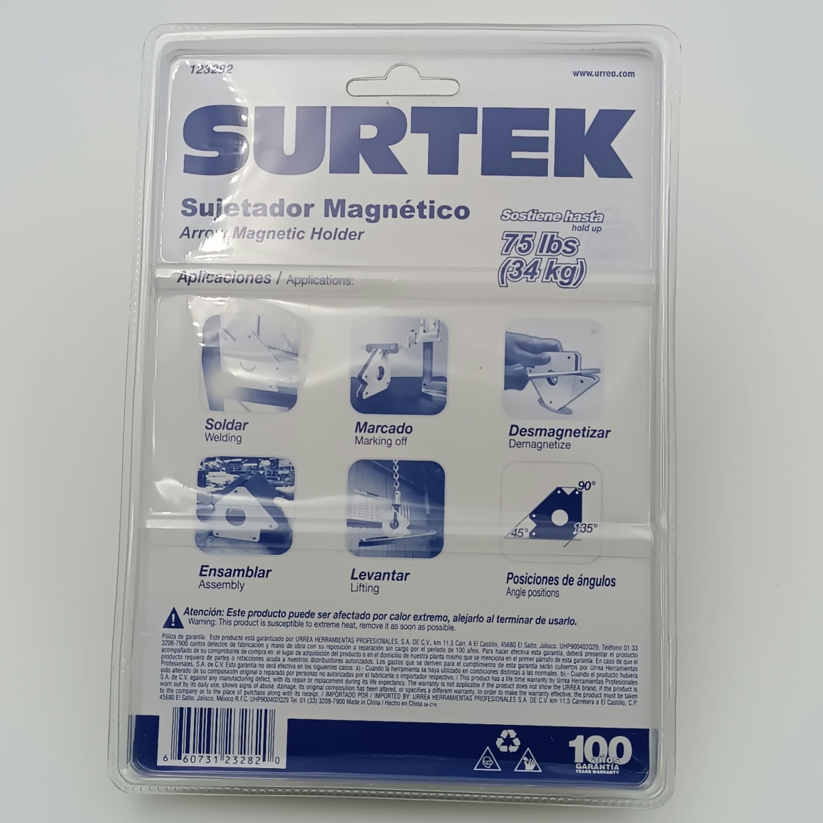 ESQUINA MAGNETICA PARA SOLDAR 75lb - 123282 - SURTEK - 179 0