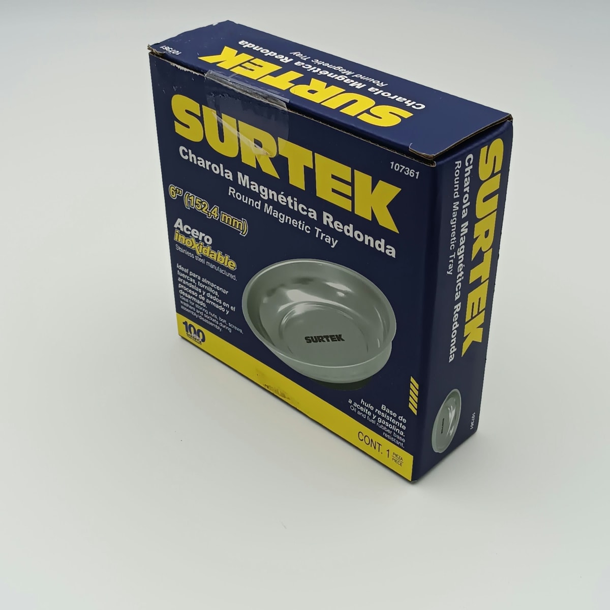 BANDEJA MAGNETICA REDONDA 15 CM. -107361-SURTEK-145.3