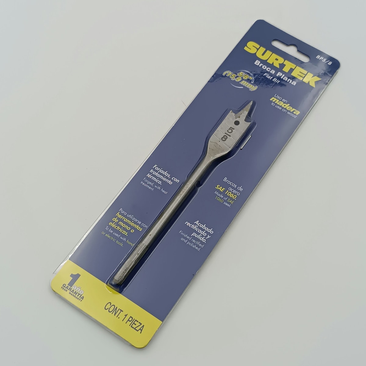 BROCA PARA MADERA PLANA DE Ø 5/8. -BP5/8-SURTEK-232