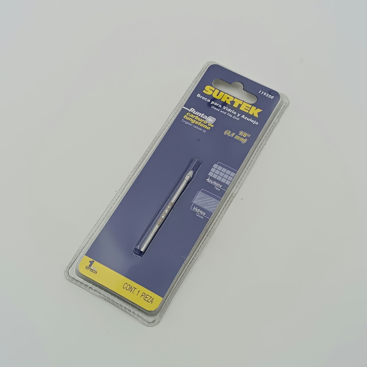 BROCA PARA VIDRIO Y AZULEJO DE Ø 1/8. -119350-SURTEK-23.2