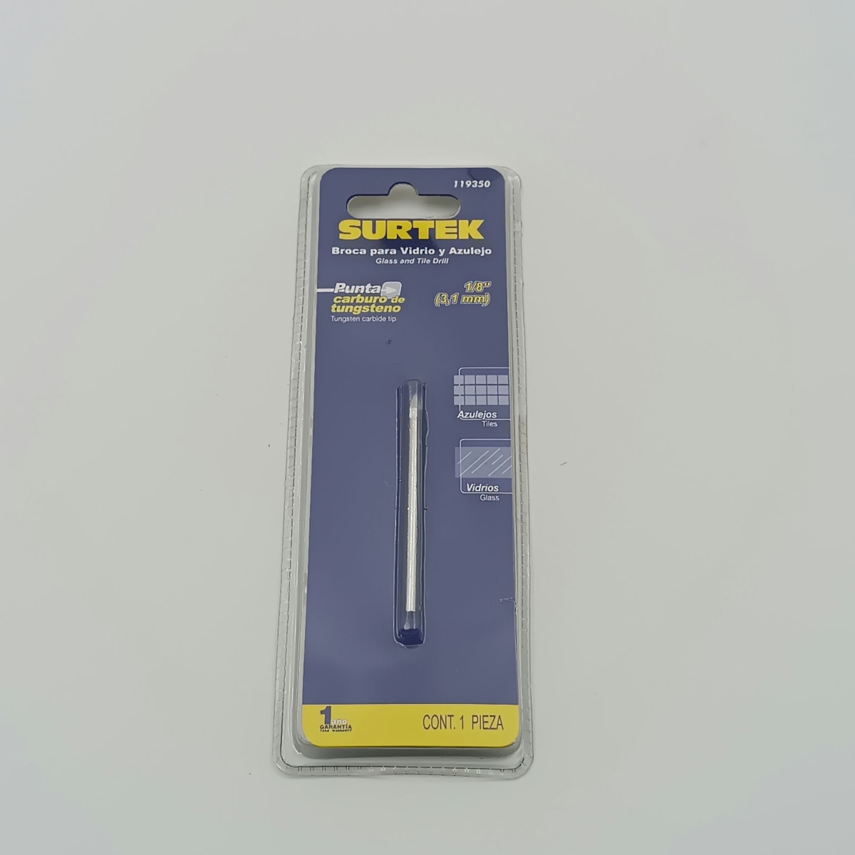 BROCA PARA VIDRIO Y AZULEJO DE Ø 1/8. -119350-SURTEK-23.3