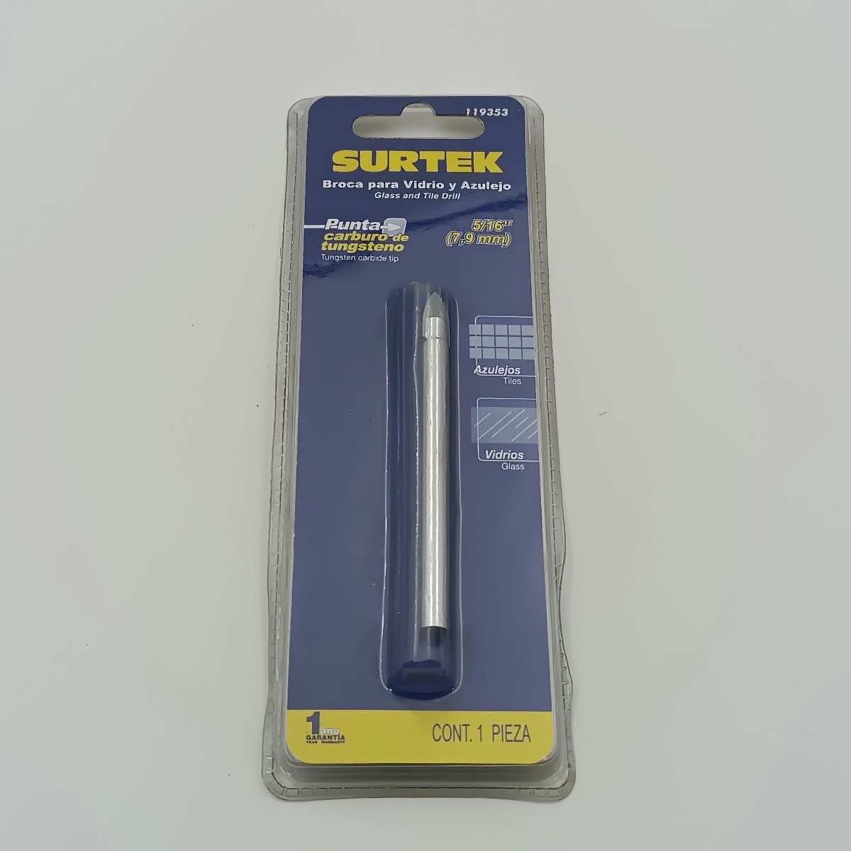 BROCA PARA VIDRIO Y AZULEJO DE Ø 5/16. -119353-SURTEK-23.2