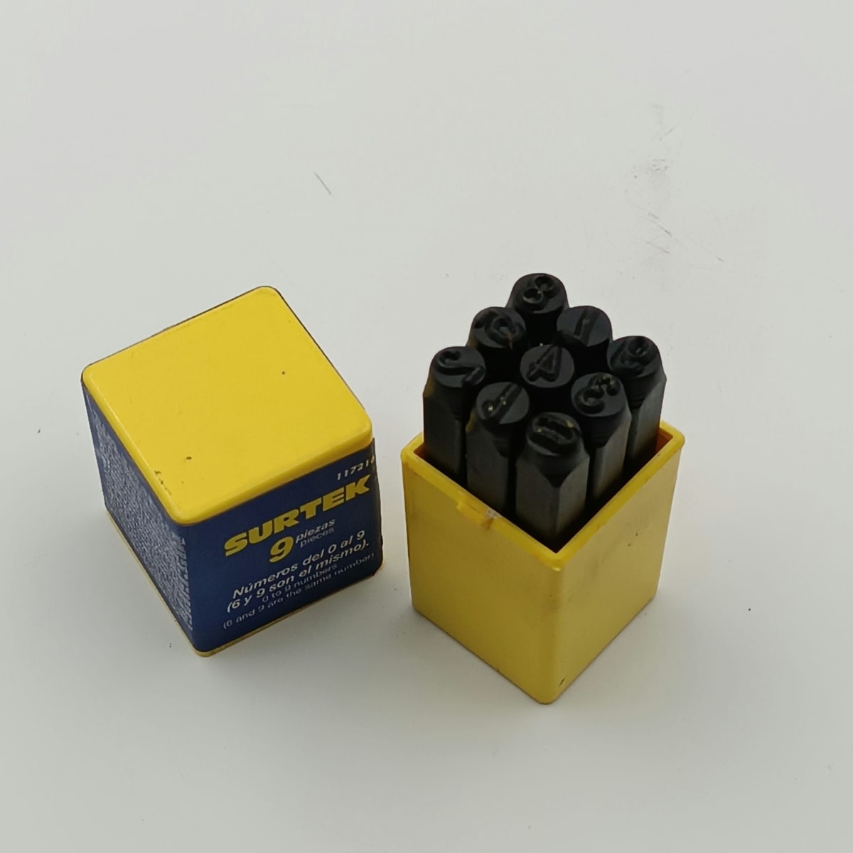 JUEGO DE NUMEROS DE GOLPE ALTURA DE LETRA 6 MM (1/4). -117216-SURTEK-97.2