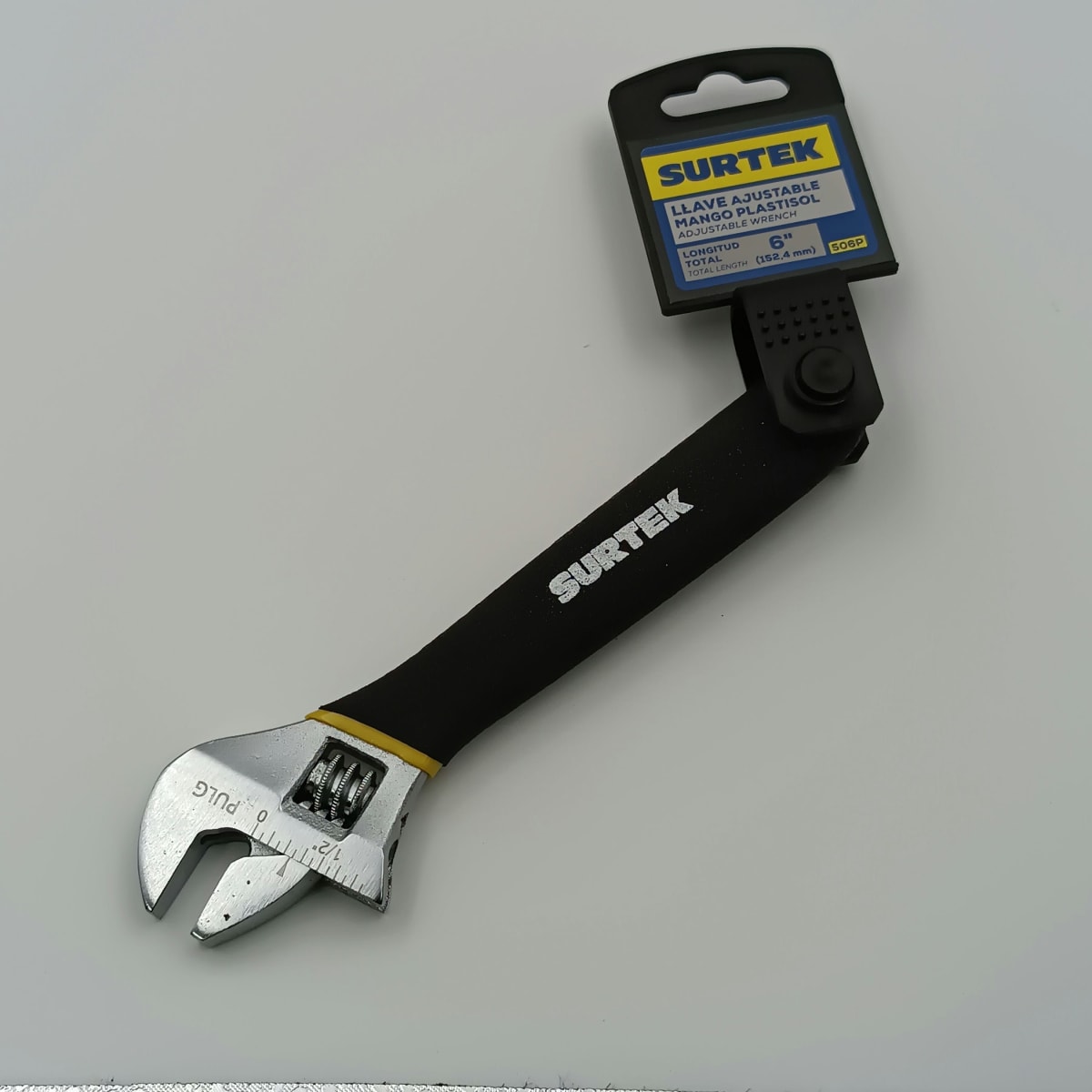 LLAVE AJUSTABLE CROMADA CON GRIP 6 506P - SURTEK-3