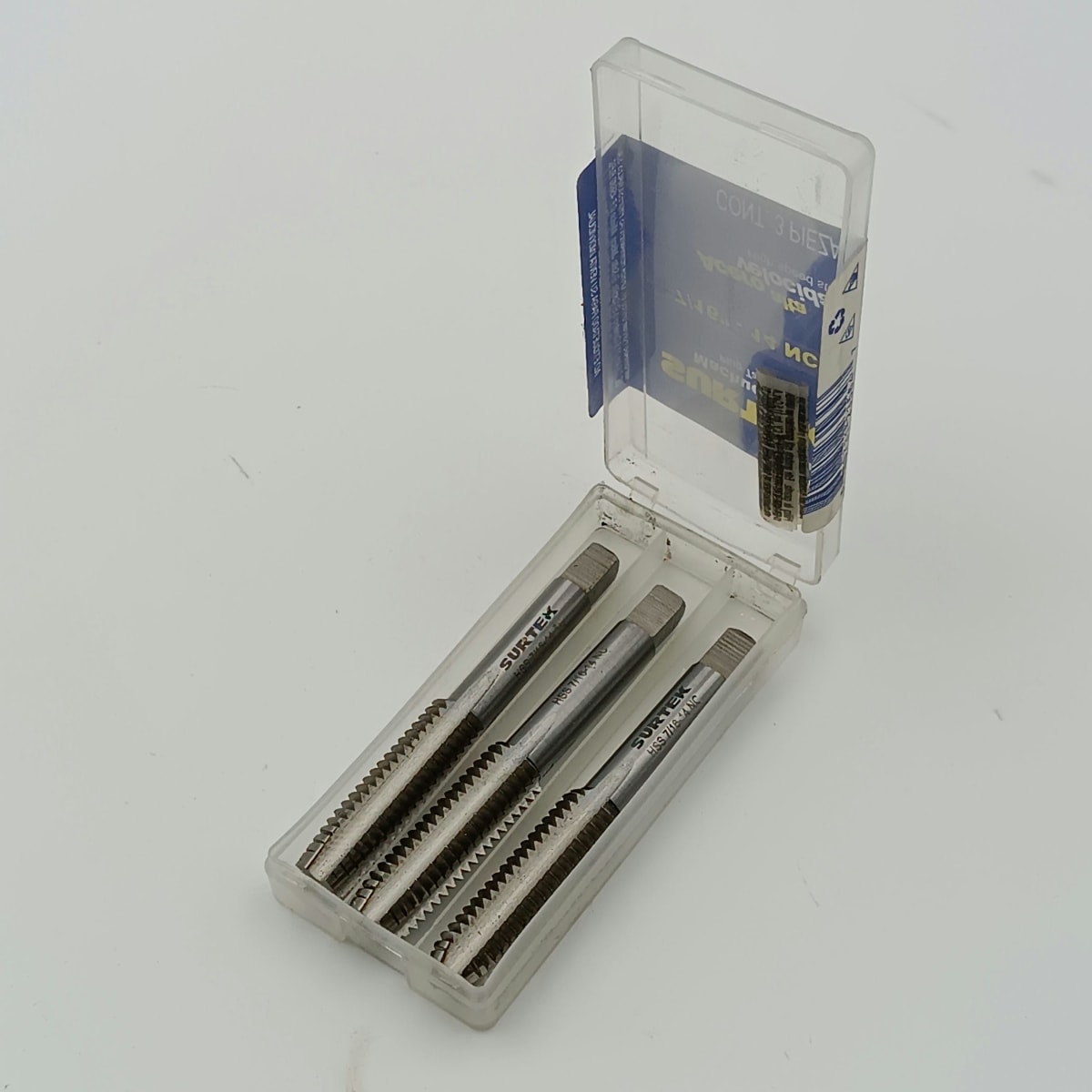 JUEGO DE TRES MACHOS ACERO ALTA VELOCIDAD Ø 7/16-14. -123564-SURTEK-98.2