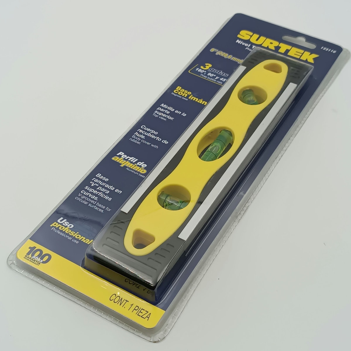 NIVEL TORPEDO MAGNETICO 9. -122110-SURTEK-108.2
