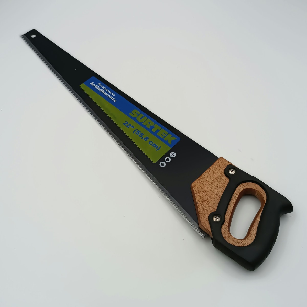 SERRUCHO TRIPLE FILO CON RECUBRIMIENTO (TEFLON) MANGO MADERA 22 120205 - SURTEK-2