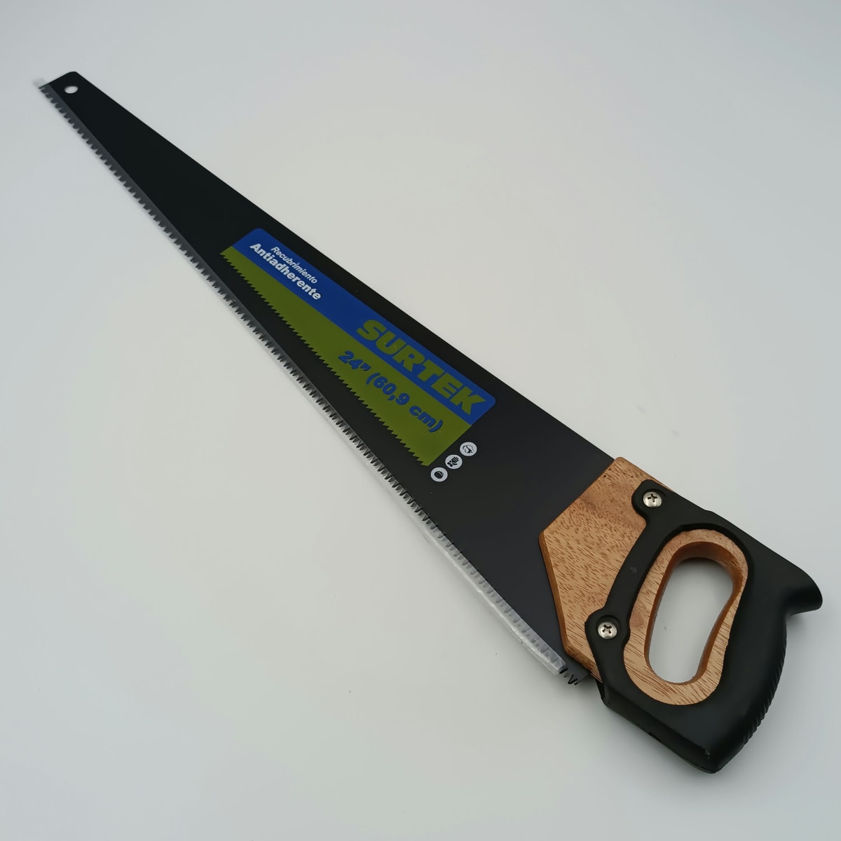 SERRUCHO TRIPLE FILO CON RECUBRIMIENTO (TEFLON) MANGO MADERA 24 120206 - SURTEK-2