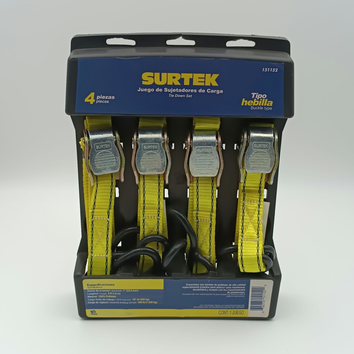 JUEGO DE 4 UNIDADES ESLINGA HEBILLA 151152 - SURTEK- 0