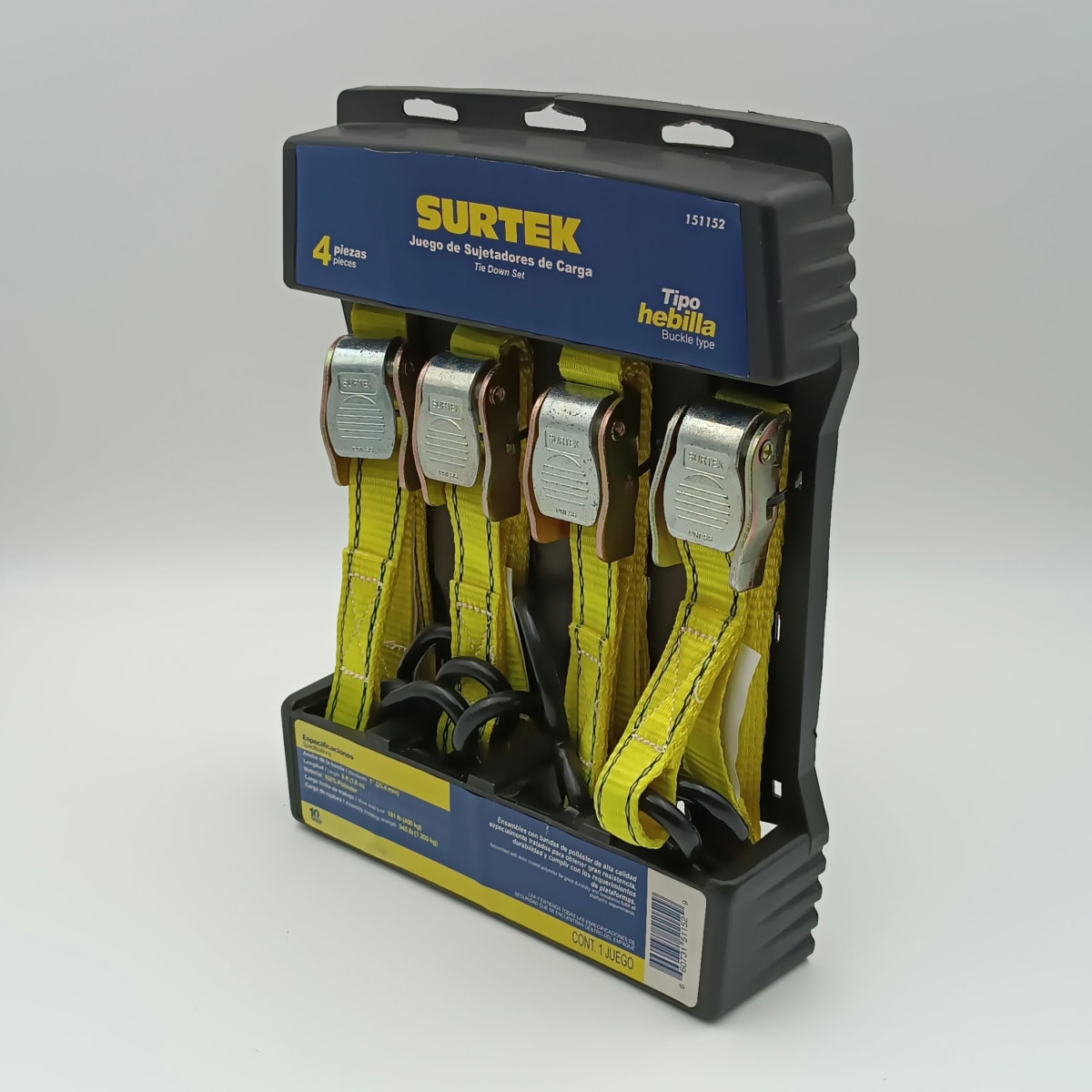 JUEGO DE 4 UNIDADES ESLINGA HEBILLA 151152 - SURTEK-2
