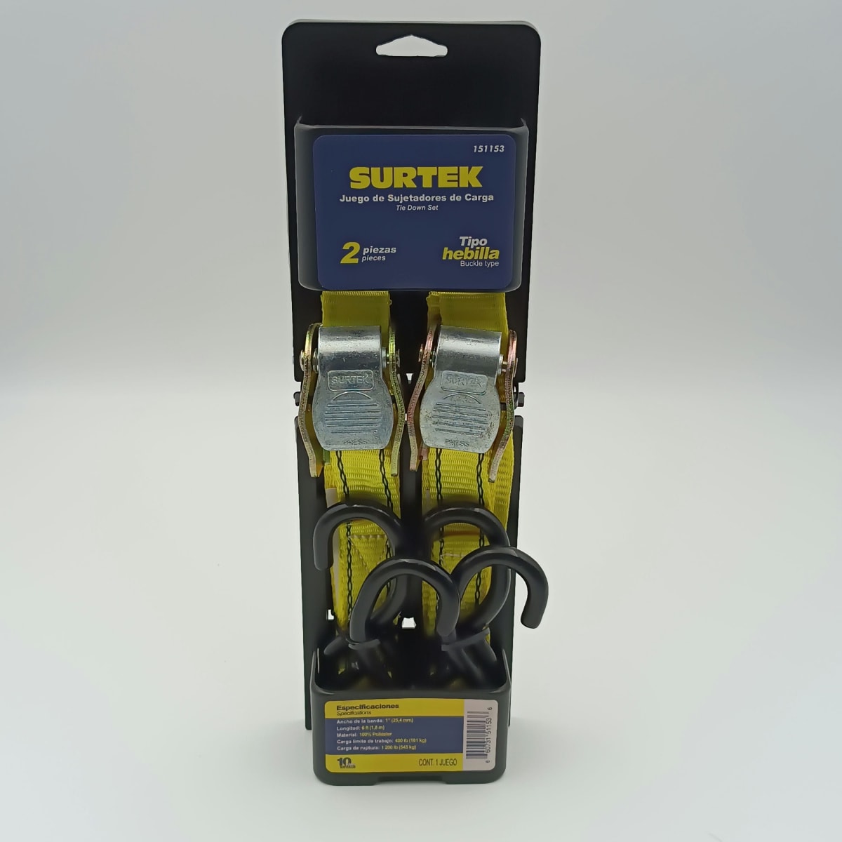 JUEGO DE 4 UNIDADES ESLINGA 1 (CARGA MAXIMA 181 KG.) 151153 - SURTEK- 0