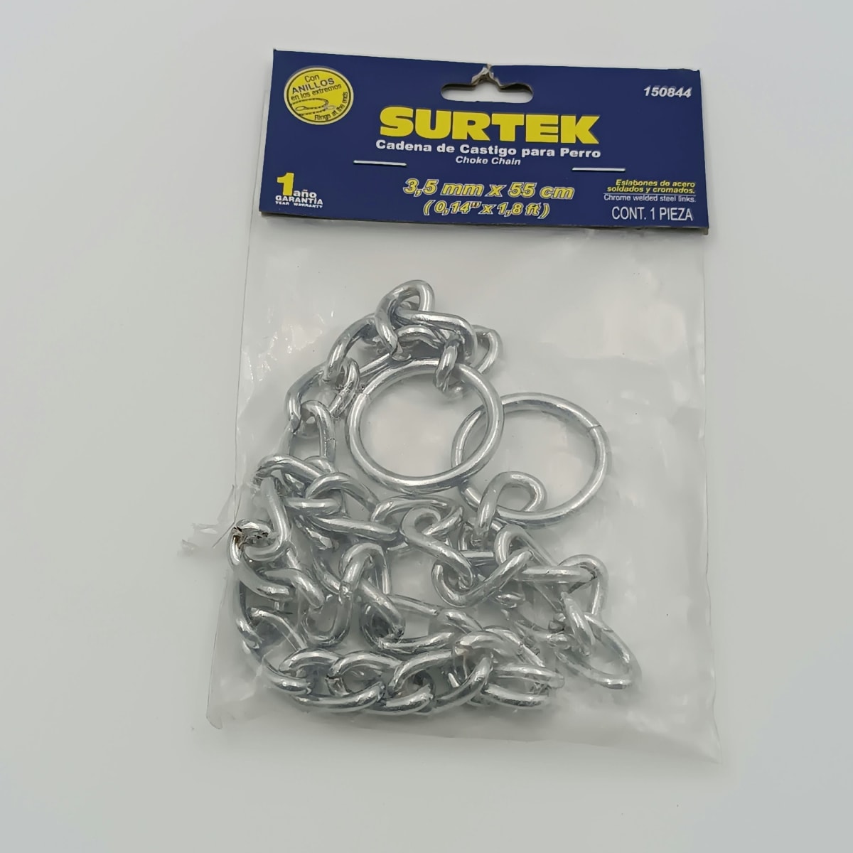 CADENA DE CASTIGO PARA PERRO 3.5 MM X 55 CM. -150844-SURTEK-270. 0