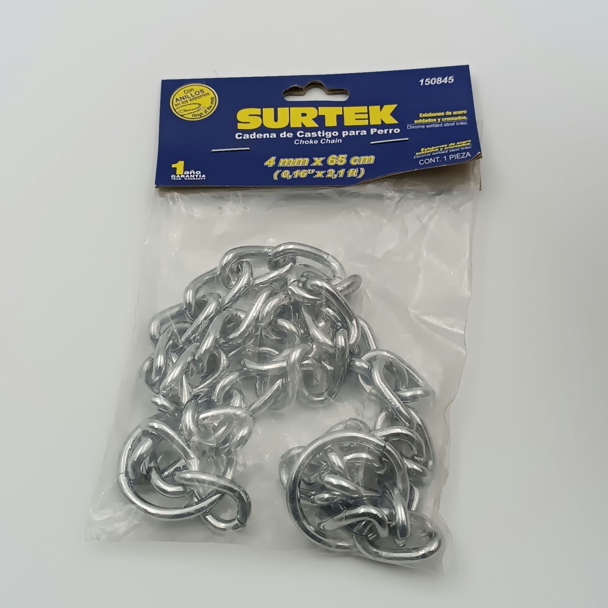 CADENA DE CASTIGO PARA PERRO 4.0 MM X 65 CM. -150845-SURTEK-270. 0