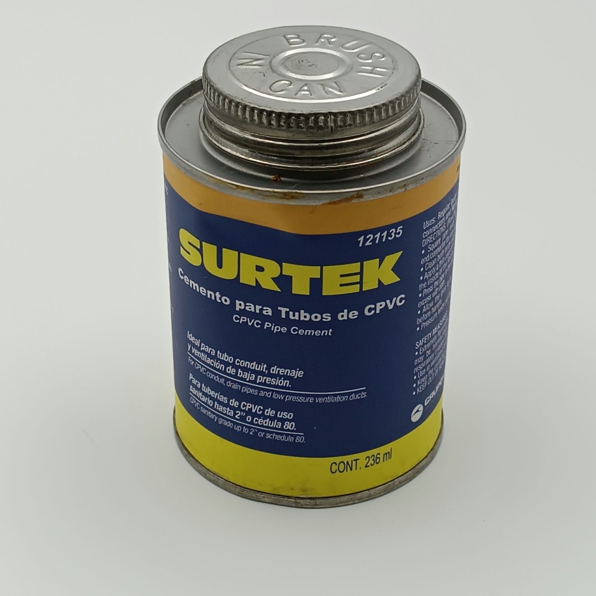 CEMENTO PARA TUBO PVC 236 ML. -121135-SURTEK-270.2
