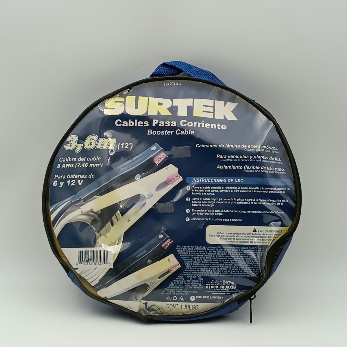 CABLE PASACORRIENTE CALIBRE 8AWG 107343. SURTEK 144.2