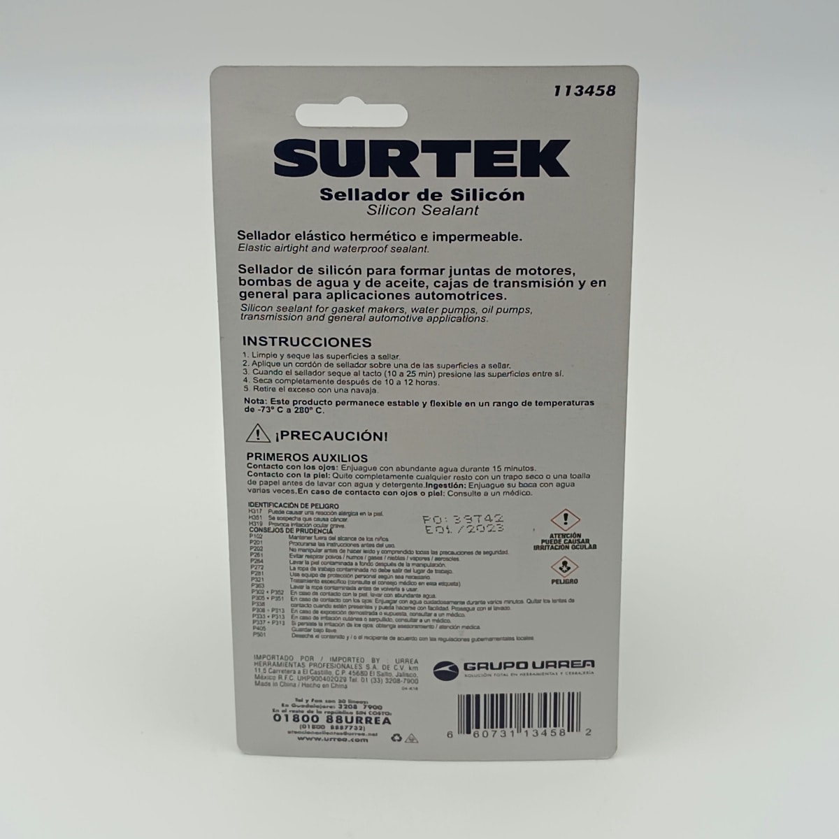 SILICONA PARA ALTA TEMPERATURA COLOR NEGRO 70 Gr 113458. SURTEK 277. 0