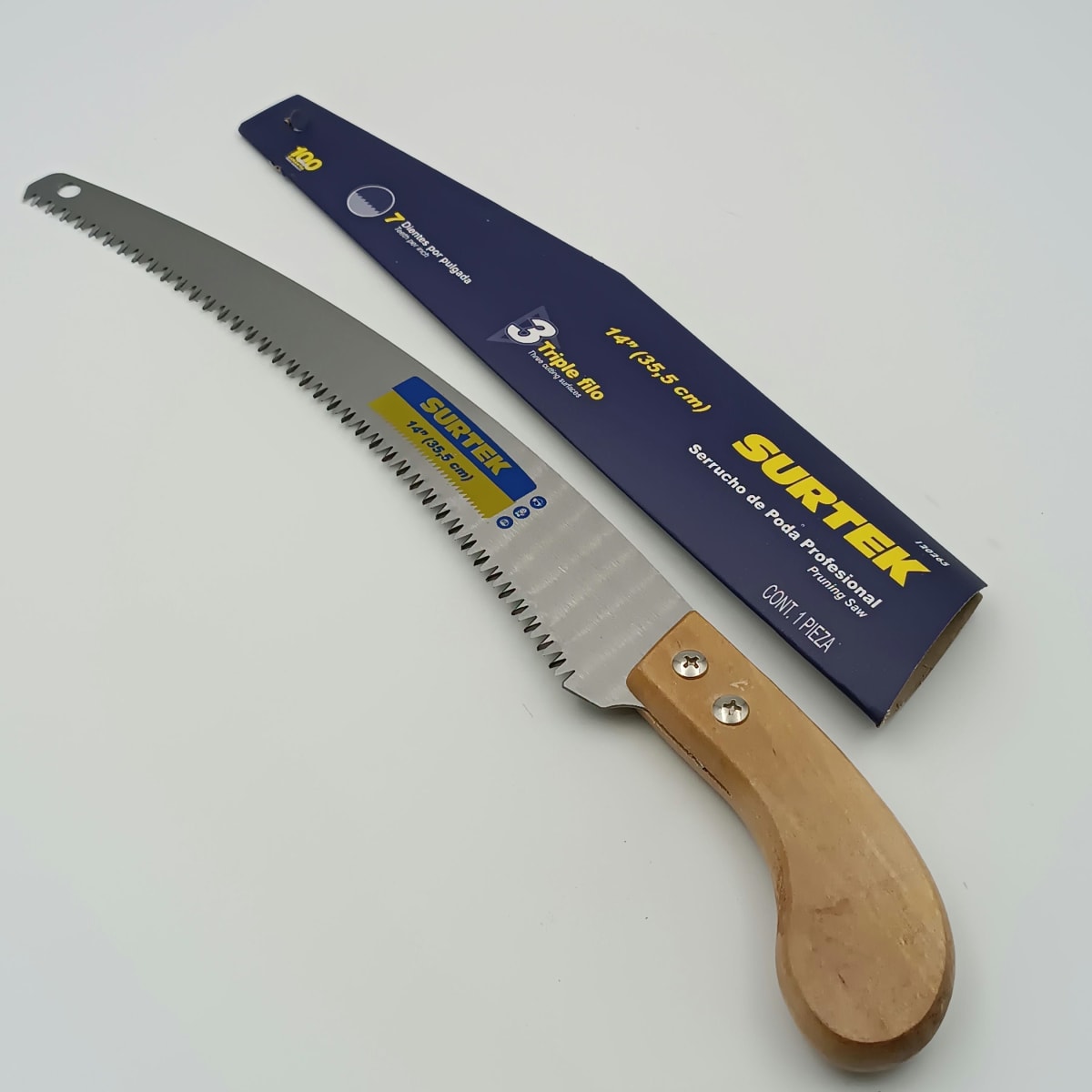 SERRUCHO DE PODA CON MANGO DE MADERA 14. 120265-SURTEK2