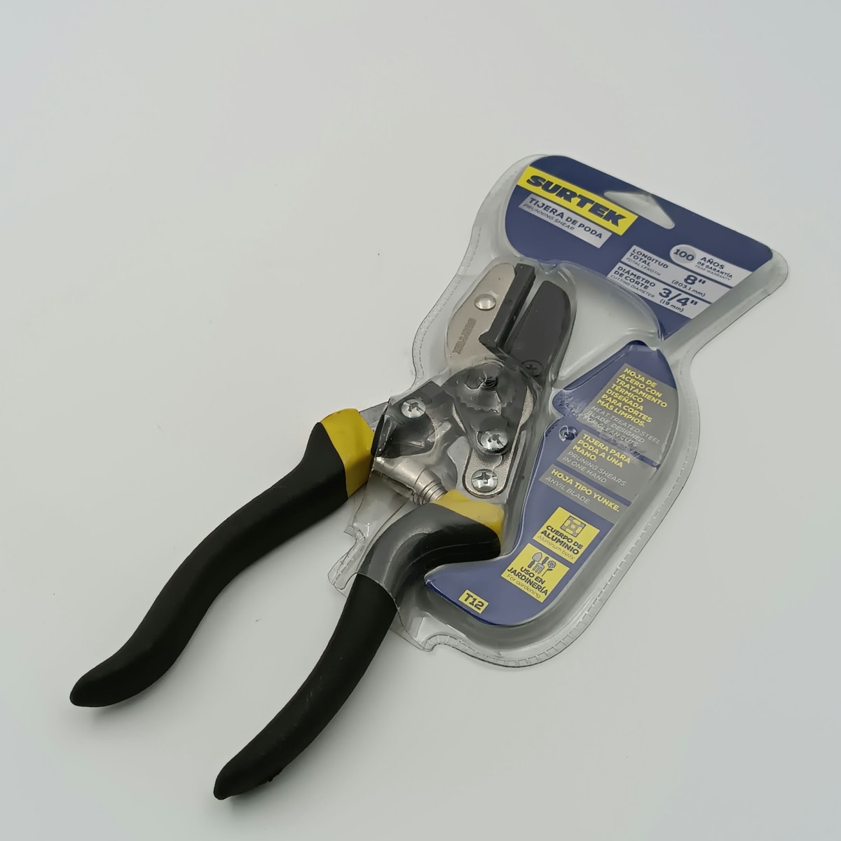 TIJERA PARA JARDINERIA CON CUERPO DE ALUMINIO.CUCHILLA DE YUNKE. 8. T12-SURTEK2