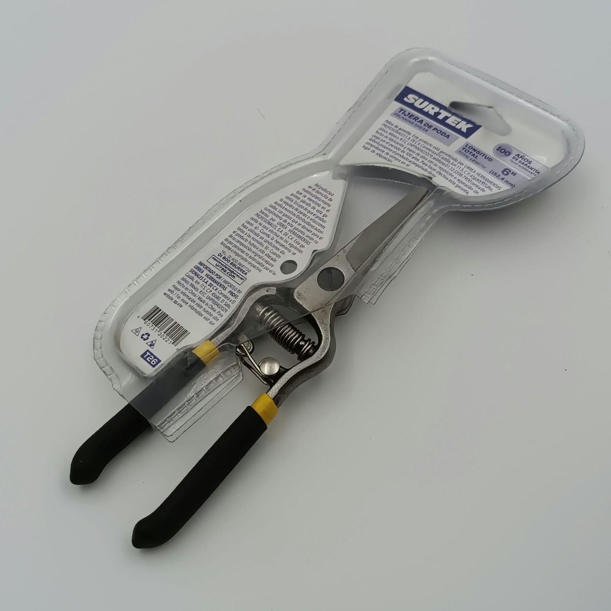 TIJERA PARA PODAR A UNA MANO. CUCHILLA DELGADA 6. T26-SURTEK2