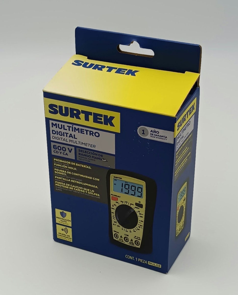 MULTIMETRO DIGITAL 600V. MUL02. SURTEK2