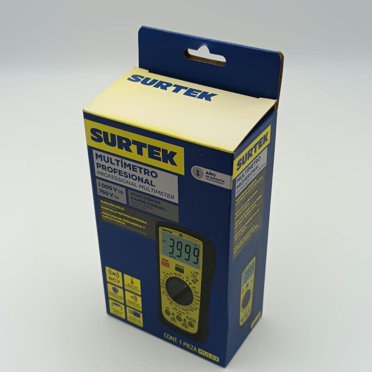 MULTIMETRO PROFECIONAL 1000V. MUL03. SURTEK2