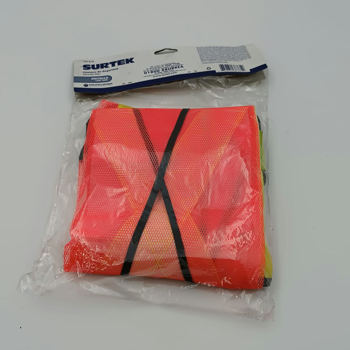 CHALECO DE SEGURIDAD NARANJO . -137375-SURTEK-2