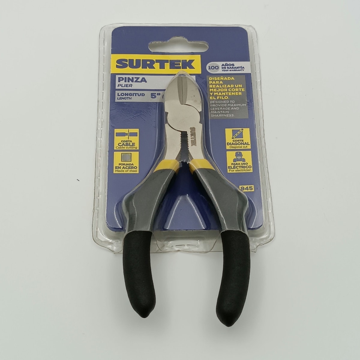 ALICATE ELECTRICISTA 5, CORTE DIAGONAL. 945 SURTEK2