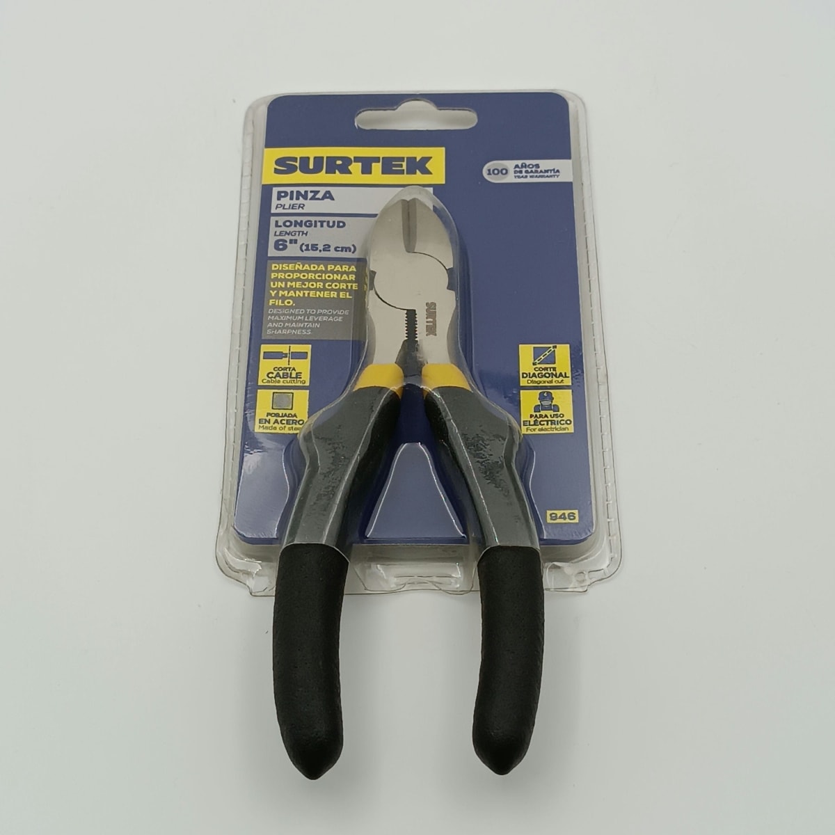 ALICATE ELECTRICISTA 6, CORTE DIAGONAL. 946 SURTEK2