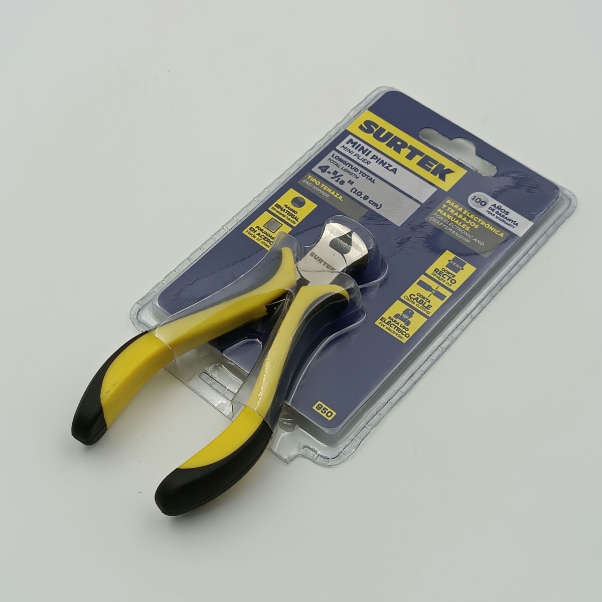 MINI ALICATE ELECTRICISTA 4-1/16, CORTE TRANSVERSAL. 950 SURTEK 0