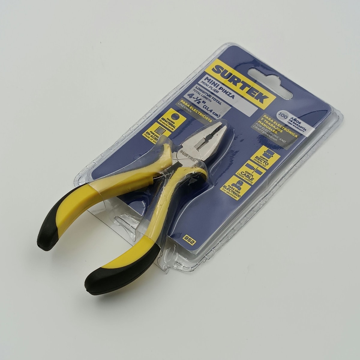 MINI ALICATE PARA ELECTRONICA 4-1/2 CORTE LATERAL. 952 SURTEK 0