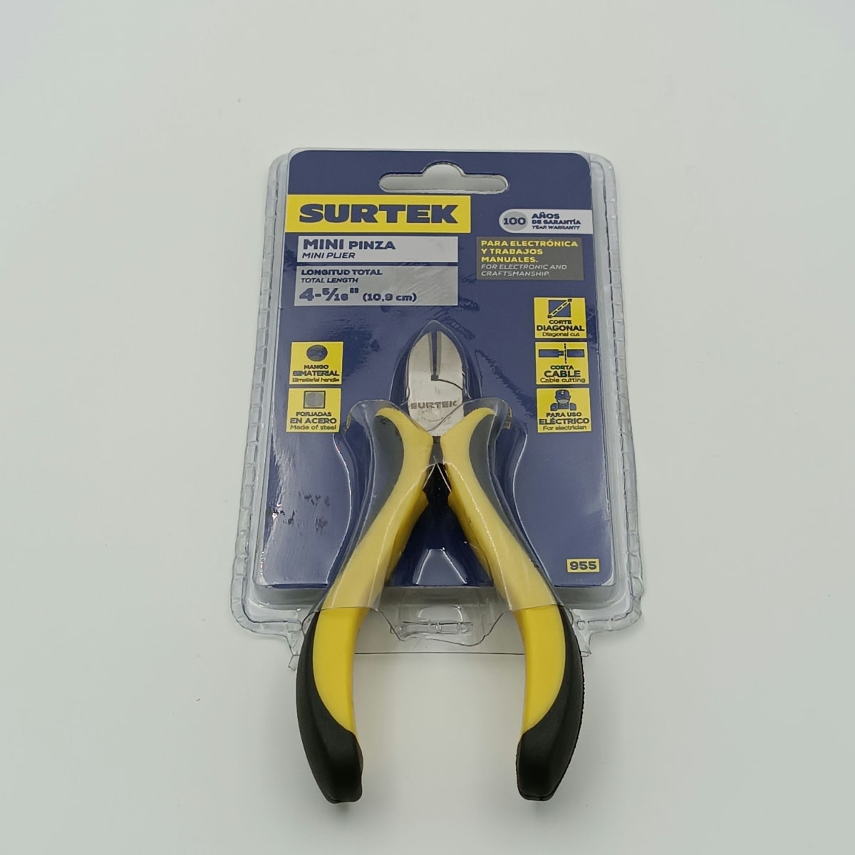 MINI ALICATE PARA ELECTRONICA 4-5/16 CORTE DIAGONAL. 955 SURTEK2