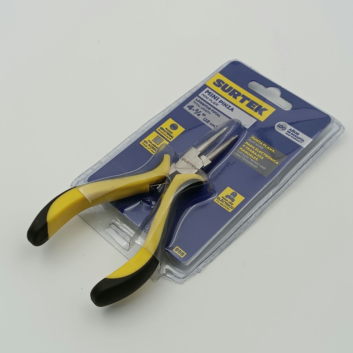 MINI ALICATE PARA ELECTRONICA 4-3/4 PUNTA REDONDA. 956 SURTEK 0
