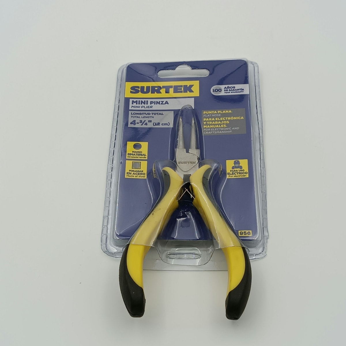 MINI ALICATE PARA ELECTRONICA 4-3/4 PUNTA REDONDA. 956 SURTEK2