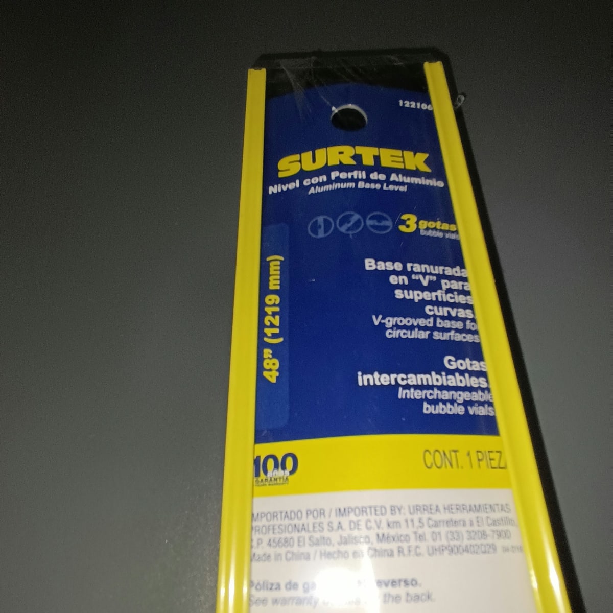 NIVEL DE ALUMINIO 48, 122106 SURTEK2