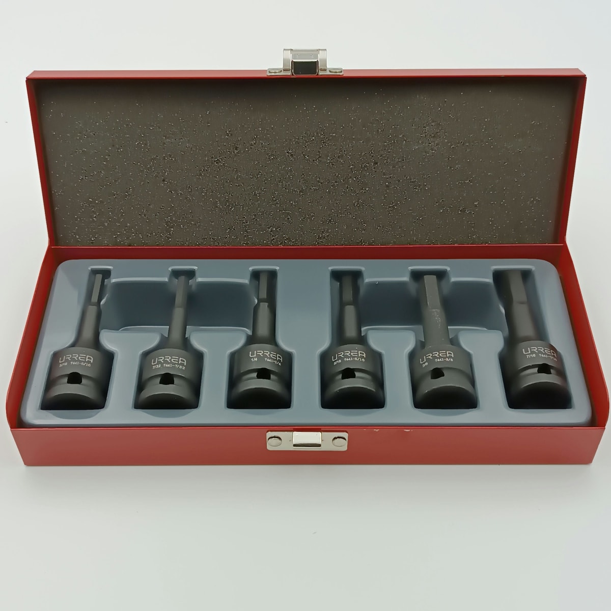 JGO. DADOS IMPACTO ALLEN. CUADRANTE Ø 1/2. 6 PIEZAS: 3/16 A 7/16 - 74150 -URREA- 0