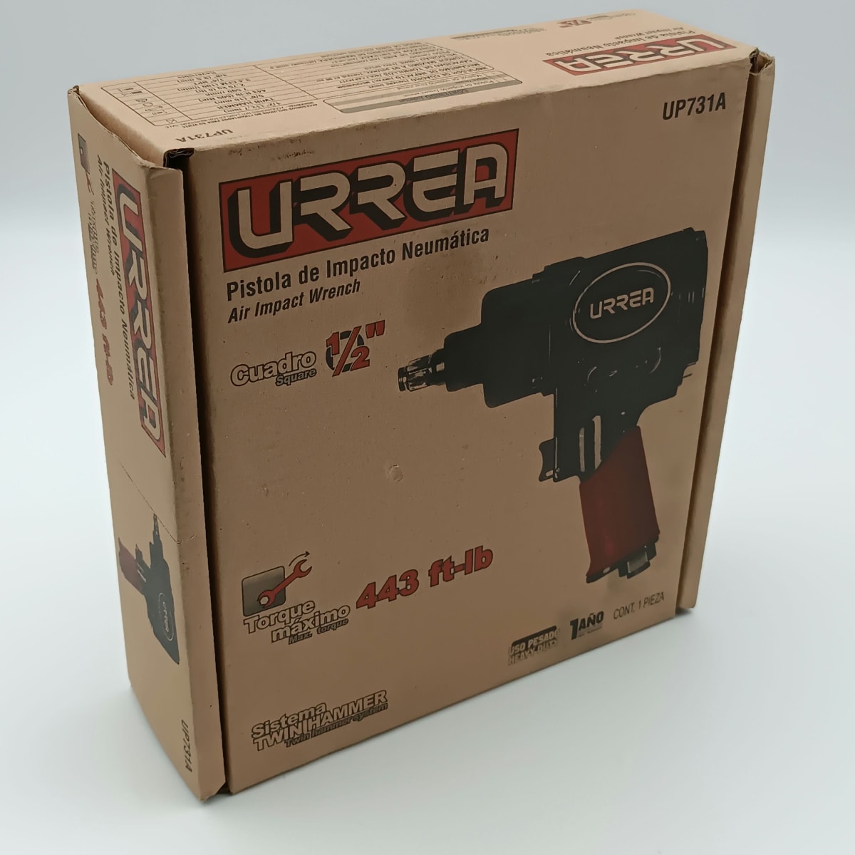 PISTOLA DE IMPACTO NEUMATICA CUADRANTE 1/2, 442ft-lb-UP731A-URREA-3