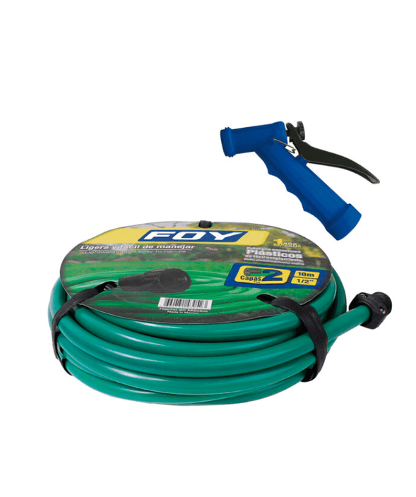KIT DE MANGUERA CON PISTOLA PARA JARDIN 2 CAPAS Ø 1/2 X 10 MT. -M12PIM-FOY-2