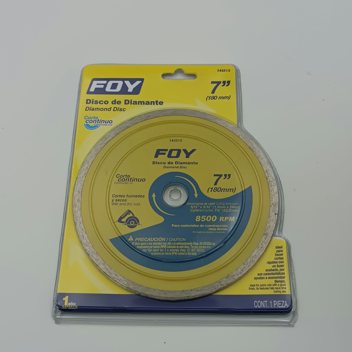 DISCO DIAMANTADO CONTINUO 7 -143512 FOY- 0
