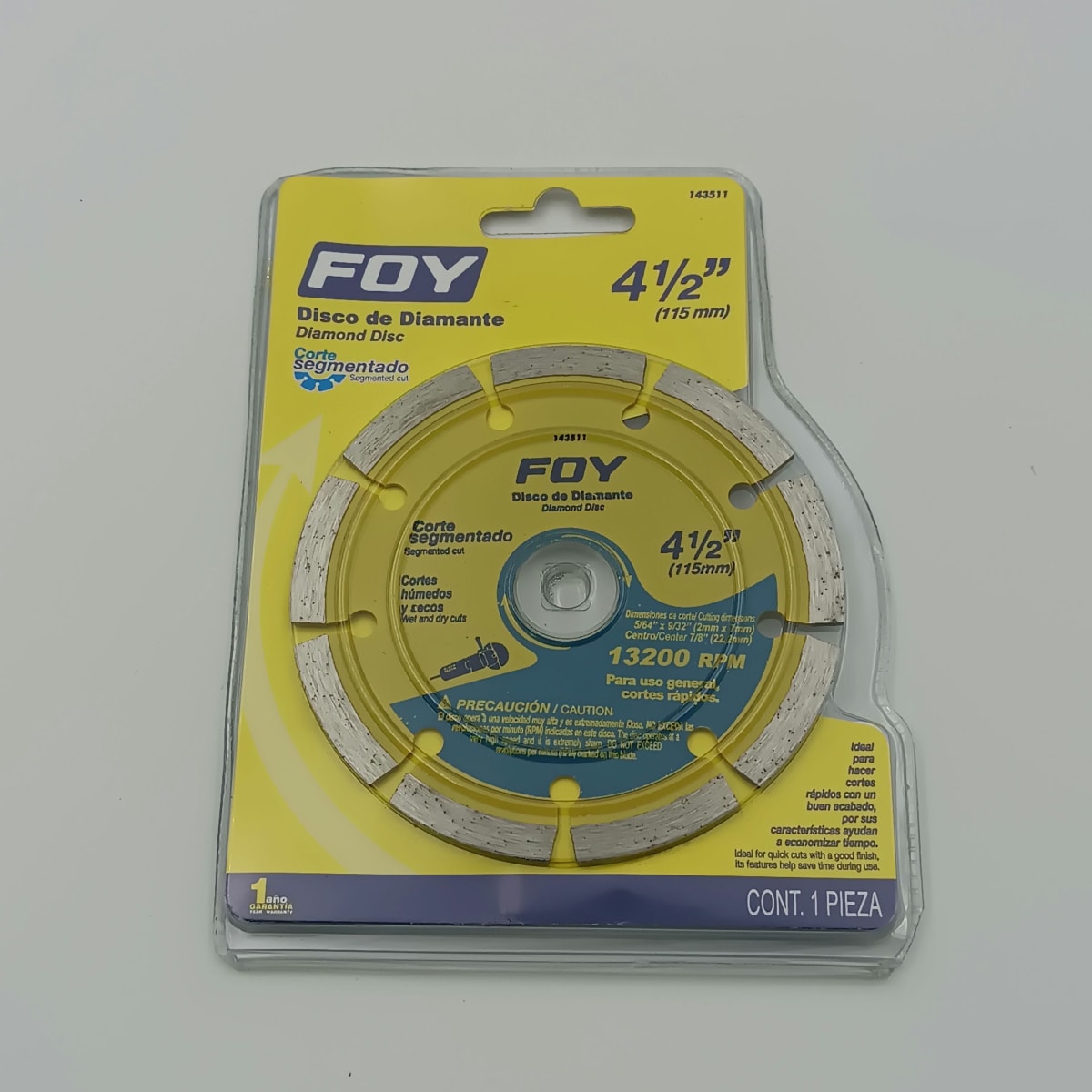 DISCO DIAMANTADO SEGMENTADO 4-1/2 -143511-FOY- 0