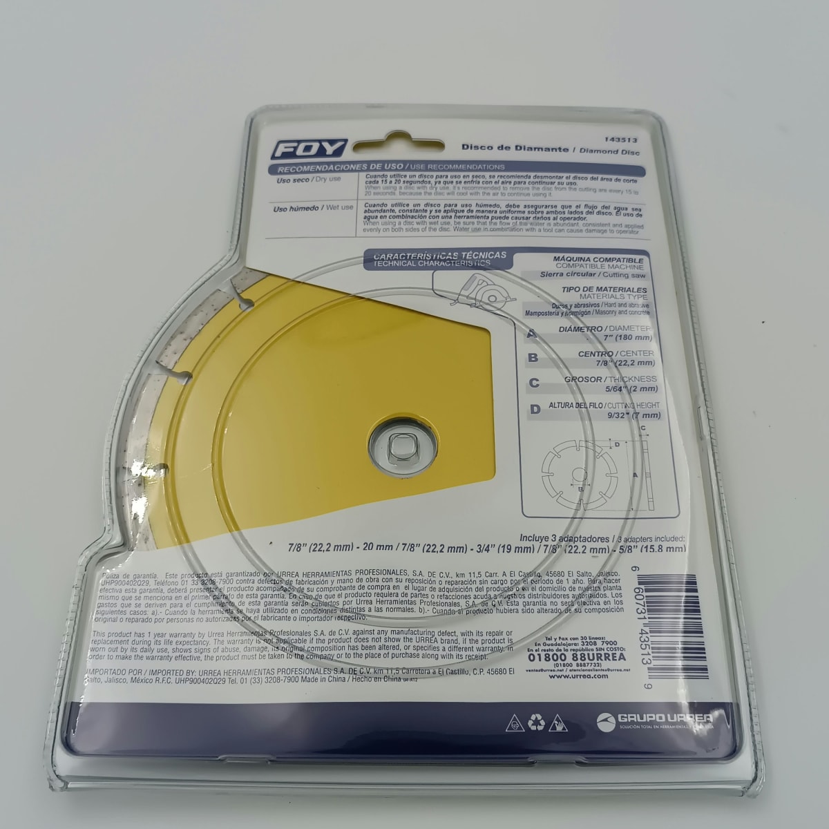 DISCO DIAMANTADO SEGMENTADO 7 -143513-FOY-2