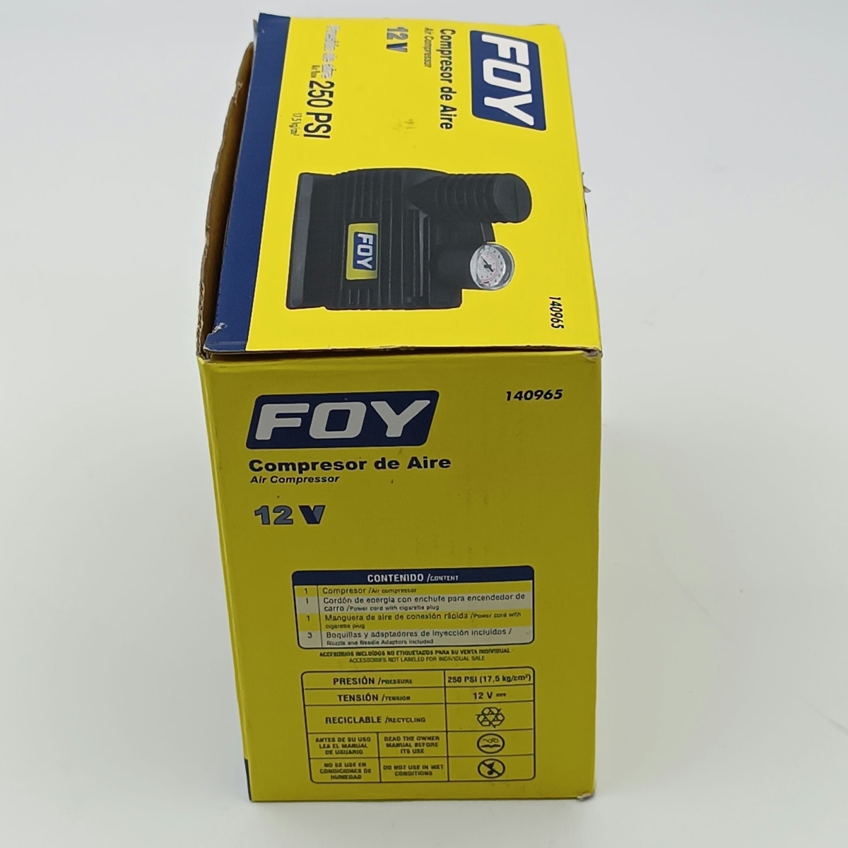 COMPRESOR 12V 250PSI. -140965-FOY-2