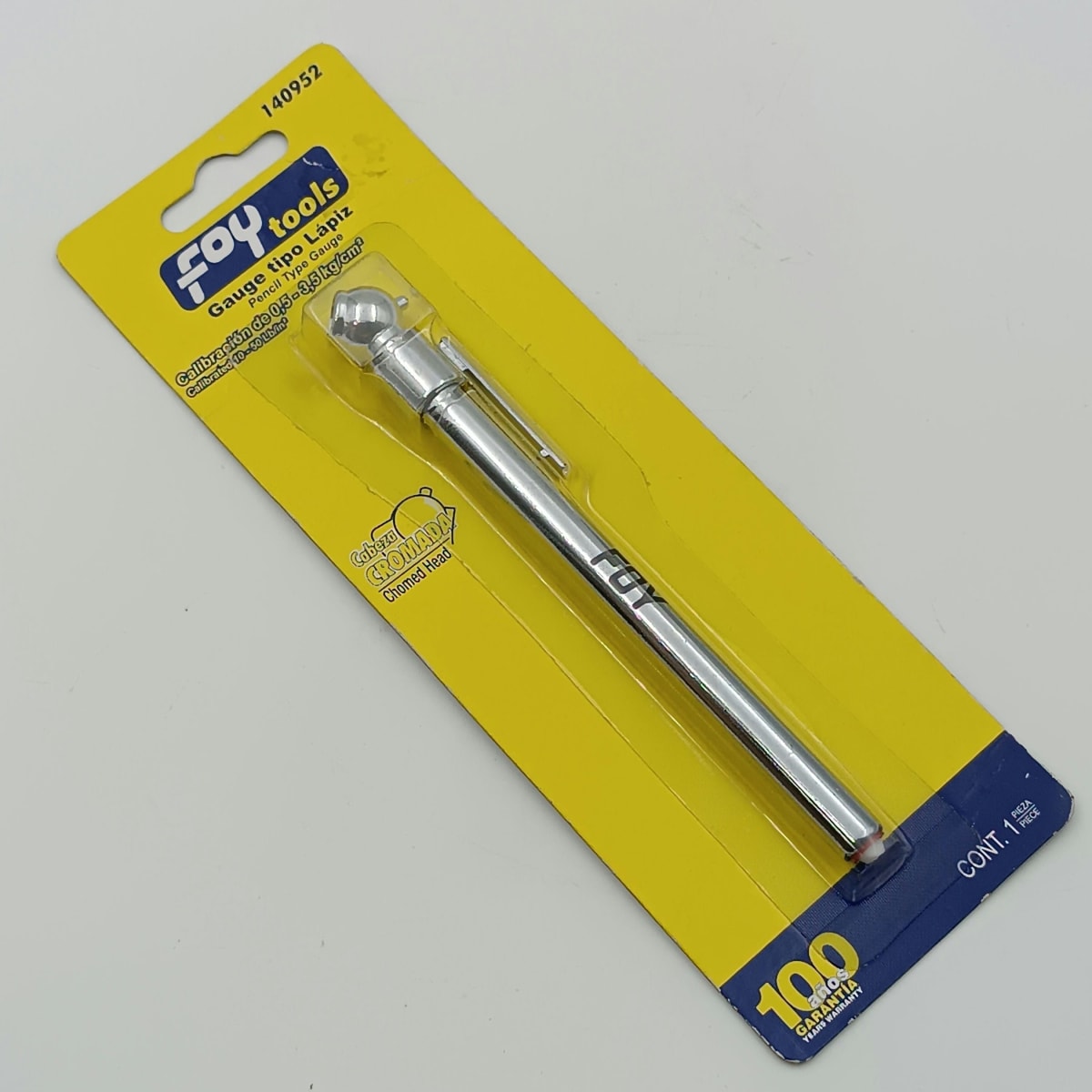 MEDIDOR DE PRESION (GAUGE) TIPO LAPIZ 50 PSI. -140952-FOY-2