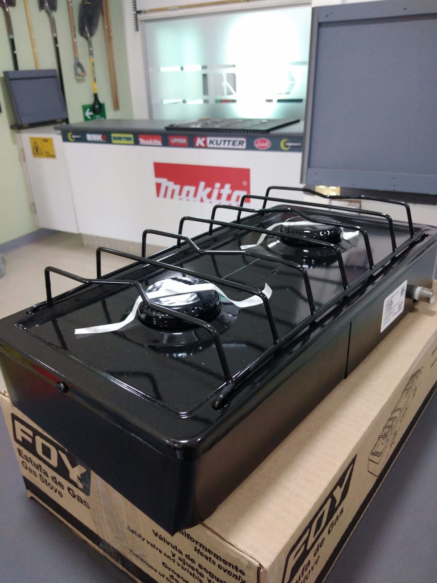 COCINAS A GAS DE DOS QUEMADORES NEGRA. -144712-FOY-2