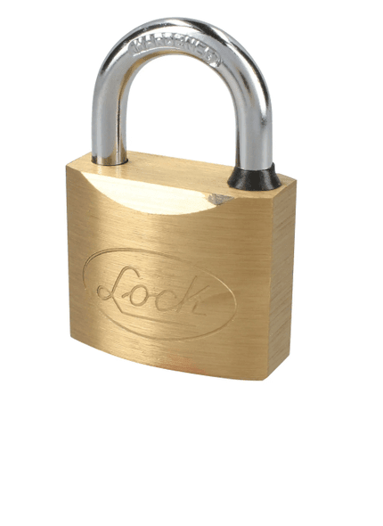 CANDADO DE LATON SOLIDO CORTO. LLAVE BANCARIA 40 MM. -L20S40BB-LOCK-2